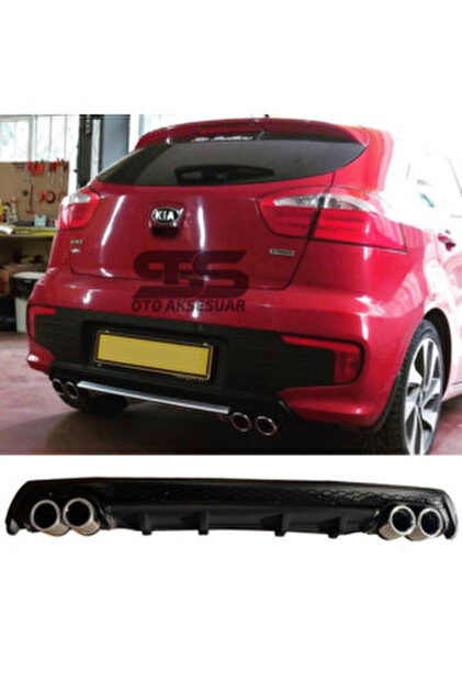MKG Otomotiv Kia Rio Siyah Difüzör 4 Krom Egzoz Görünümlü Difizör