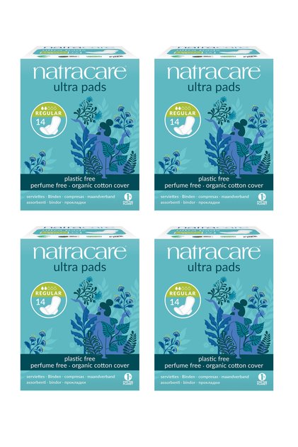 Organik Ve Doğal Kanatlı Ultra Ped Regular 4lü Set - 56 Adet Ped
