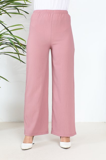 ELASTIC WAIST CREPE PANTS