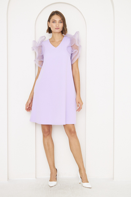 Lilac Organza Sleeve Dress
