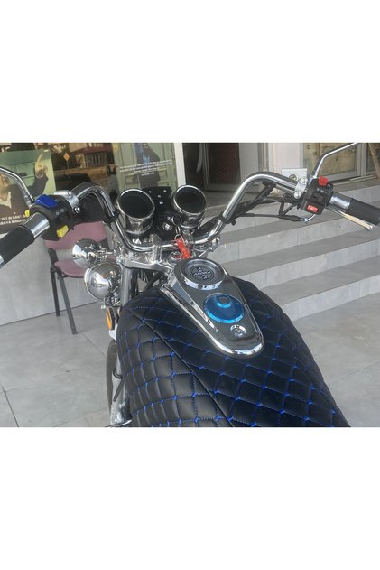 Arora Jaguar 200 compatible Motorcycle Cover Blue Stitched Quilted