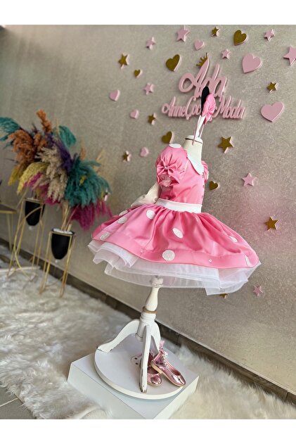 NA ADDESIGN Pink Minnie Mouse dress Minnie Mouse's birthday dress. minnie  mouse costume- Trendyol