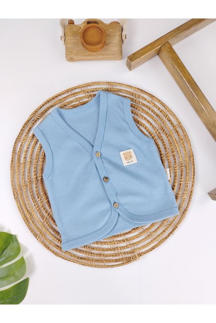 100% Cotton Buttoned Unisex Sleeveless Baby Vest