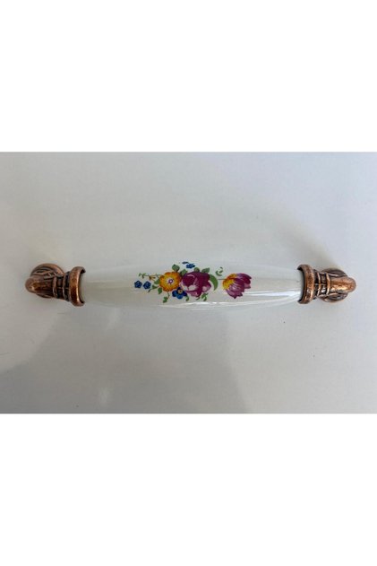 100% Porcelain 128 MM Flower Patterned Drawer, Kitchen Cabinet Handle