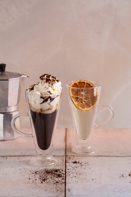 Çift Cidarlı 2’li Mocha Ve Latte Bardağı 220ml
