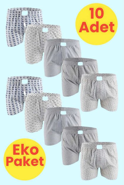 Men's Eco Pack 10 Pack Printed Boxers