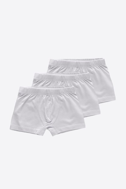 Boy's White 3 Pack Cotton Elastane Boxers 209