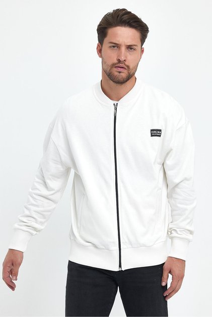 Men's Comfortable Fit Long Sleeve College Jacket