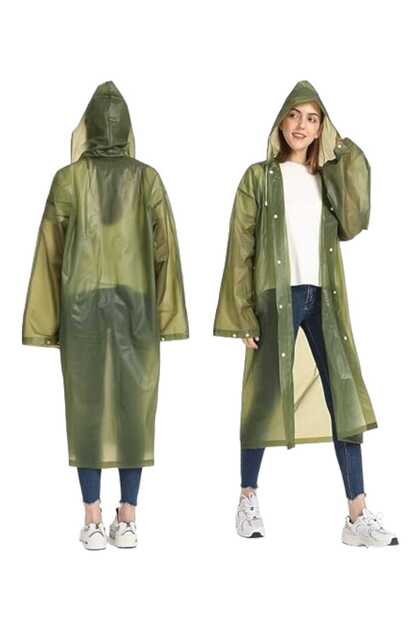 Women's Windproof Hooded Raincoat Eva Raincoat