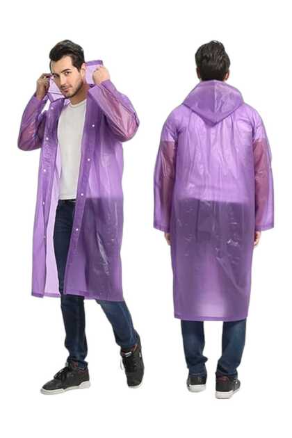 Men's Windproof Hooded Raincoat Eva Raincoat