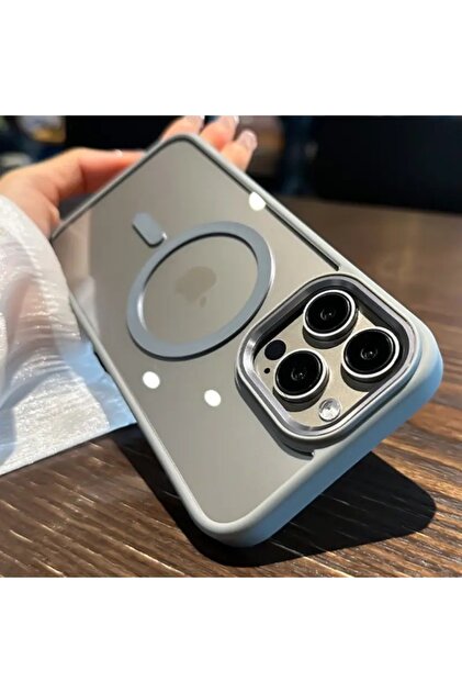 EDELFU iPhone 15 Pro (2023) Natürel Titanyum Krom uyumlu Kapak