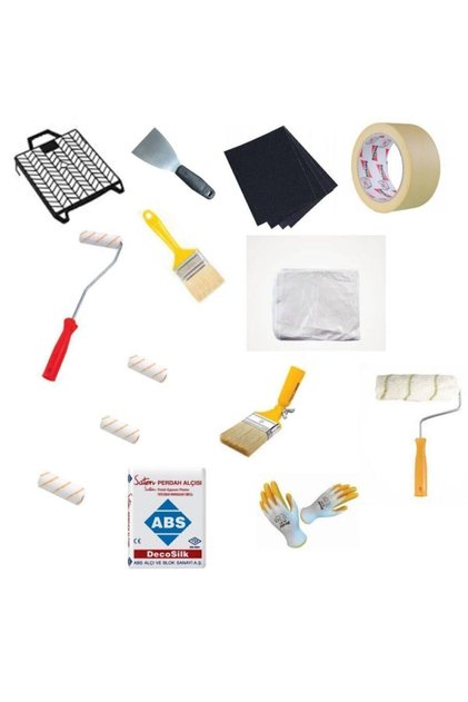 Set profesional de vopsitor, set de pensule cu role, 16 piese