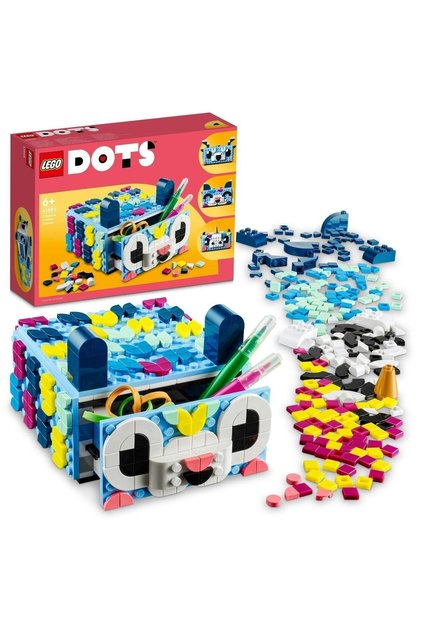 ® DOTS Yaratıcı Hayvan Çekmecesi 41805 - İnşa Edilebilen Kendin Yap Saklama Kutusu (643 Parça)