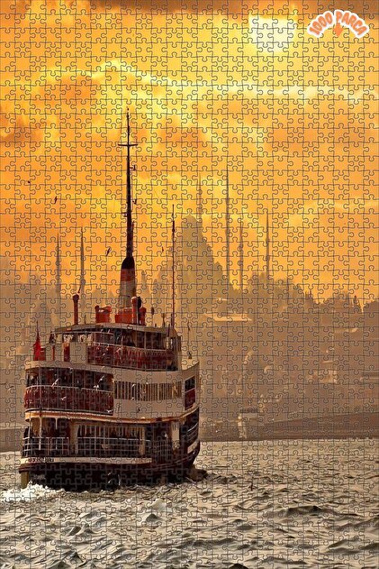 Teona Ahşap İstanbul Manzara Dekoratif Çift Katlı Çerçeveli