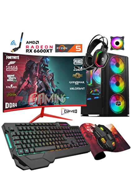 PC ABİ V6 GAMİNG PC / OYUNCU BİLGİSAYARI / RYZEN 5 5600 / RX