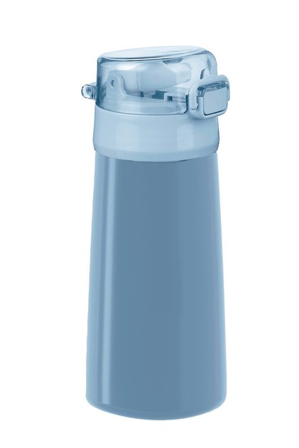 Premium Blue Steel Flask 500 ml – with Lid & Silicone Straw