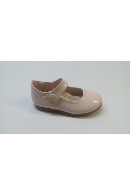 Baby Girl Powder Pink Patent Leather Orthopedic Ballerinas