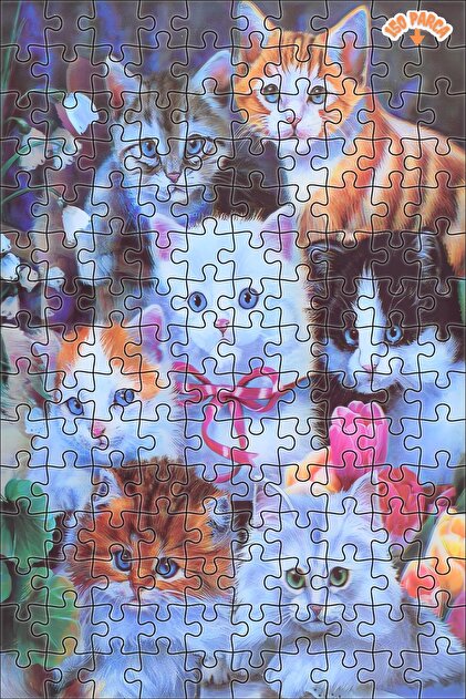 Teona Ahşap 3 Boyutlu Kedi Görünümlü Dekoratif Çift Katlı