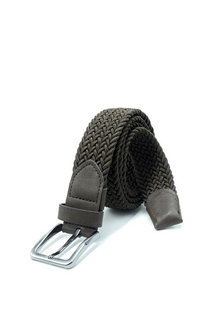 Knitted Elastic Belt 3.5cm Brown