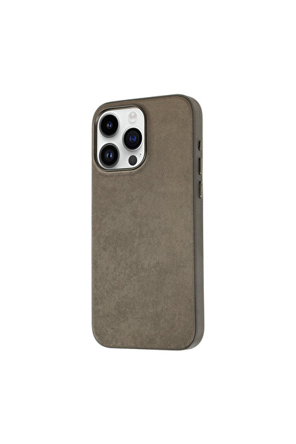 UnDePlus Apple iPhone 15 Pro Max Kılıf Nubuk Tarzı Mikro Fiber