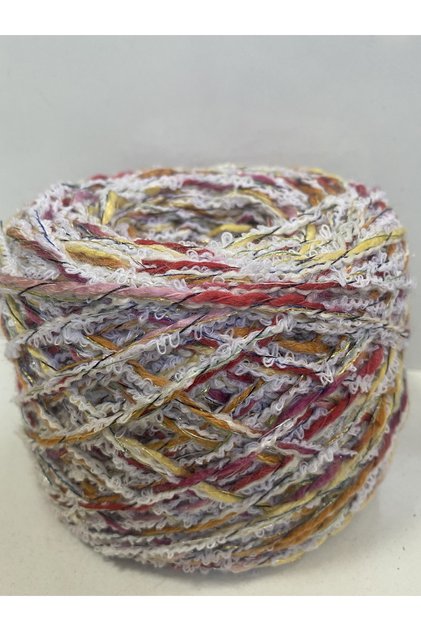 Buklet white color multi-colored pass glittery loops 100 g