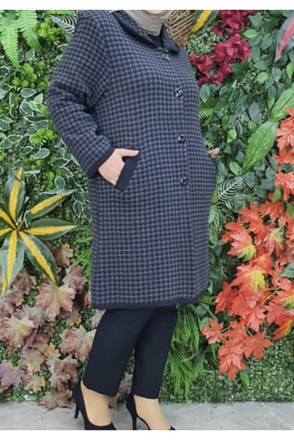 BUTTONED BIG SIZE STEEL KNITTED COLLAR CARDIGAN