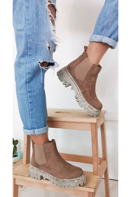 Mink Thick Sole Side Elastic Women's Boots in Sizes 36-37-38-39-40