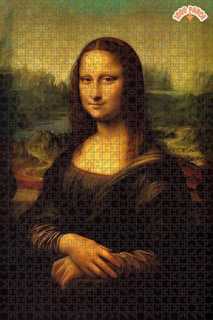 Genel Markalar Monalisa Desenli Dekoratif Çift Katlı Çerçeveli