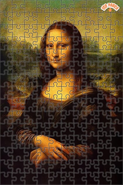 Genel Markalar Monalisa Desenli Dekoratif Çift Katlı Çerçeveli
