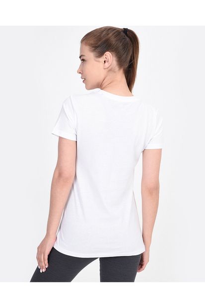 SKECHERS Graphic Tee's W Core Logo Kadın Beyaz Tshirt S201205-100 - 2