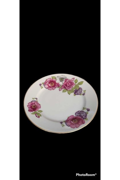 BONE CALIPSO 6 PIECES 20CM CAKE PLATE GOLD