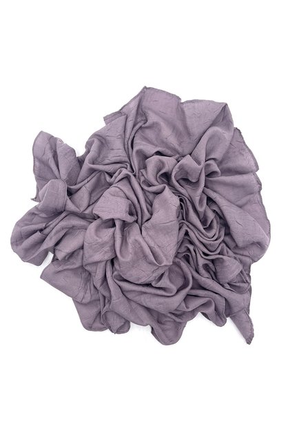 Pamuklu Bambu Kraş Eşarp Yüksek Kalite Açık Lila Yazma 100x100cm Overloklu