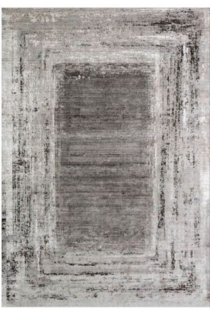 Gloria Td798 Antrasit Art Deco Modern Desen Dokuma Saçaklı Kilim