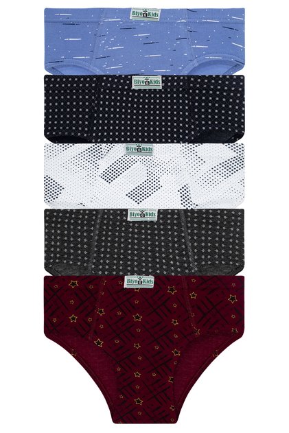 Boy's 5 Pack Colorful Slip Panties