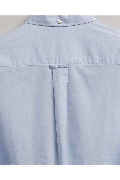 Gant Erkek Mavi Regular Fit Düğmeli Yaka Broadcloth Gömlek - 7