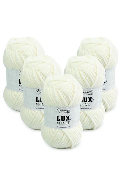 Lux Velvet 5-Pack Candy White Hand Knitting Yarn