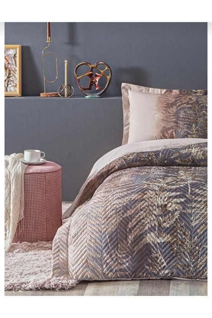Double Quilted Duvet Cover Set Brisa Folha (Four Seasons Multi-Purpose Set)