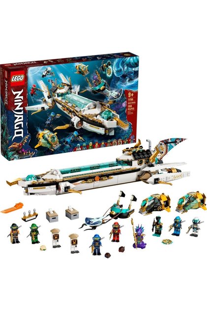 ® NINJAGO® Hidro Gemi 71756 - Çocuklar İçin Denizaltı Oyuncağı Yapım Seti (1159 Parça)