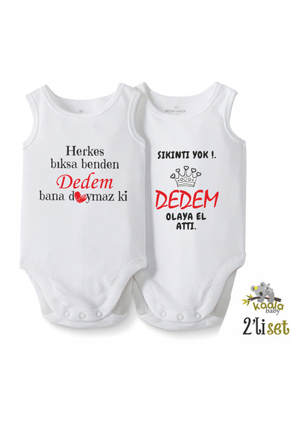 CACTUS COLLECTION DEDE YAZILI DEDEM OLAYA EL ATTI Bebek Body Zıbın