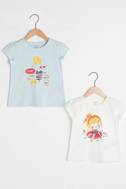 Baby Girl Ecru Eew T-Shirt