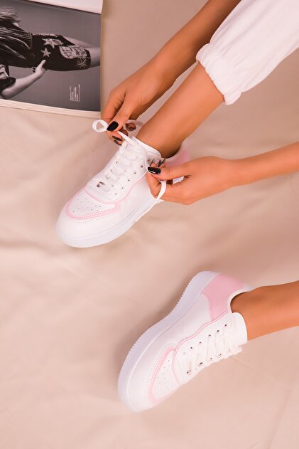 SOHO Beyaz-Pembe Kadın Sneaker 16223 - 3