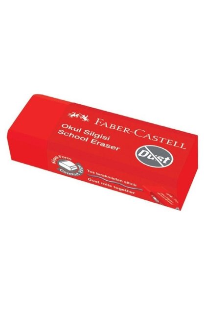 5 Pack Red Color School Erasers Medium Size