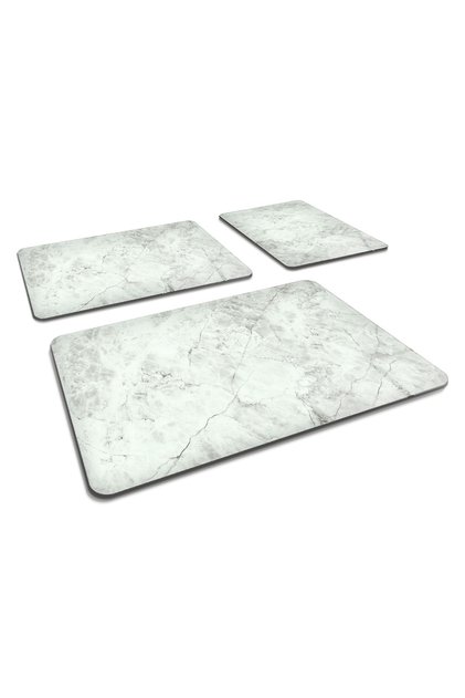 Set of 3 Stone Look| Glass Cutting Board - Glass Cutting Table