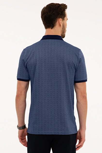 Pierre Cardin Lacivert Regular Fit Polo Yaka T-Shirt - 3
