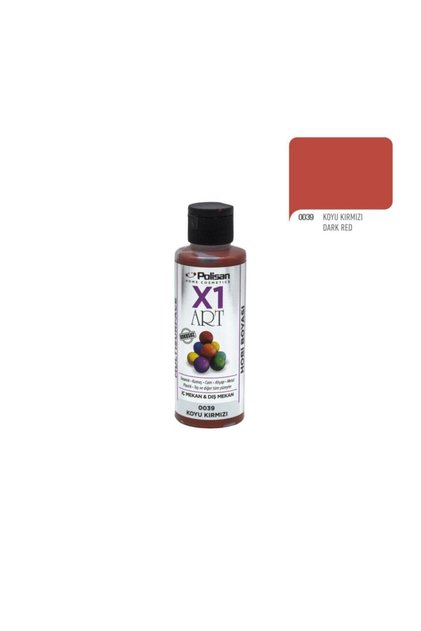 X1art Multisurface Hobi Boyası 120ml - 0039 Koyu Kırmızı