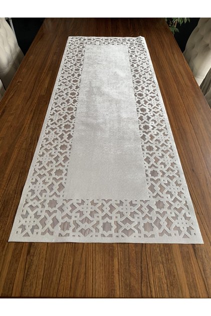 Rectangular Seljuk Model Ecru Color Table Runner