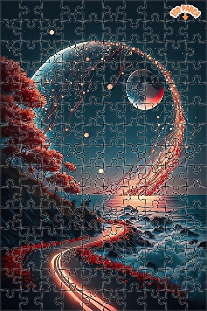 Teona Ahşap 3 Boyutlu Tropikal Doğa Manzara Temalı Çift Katlı