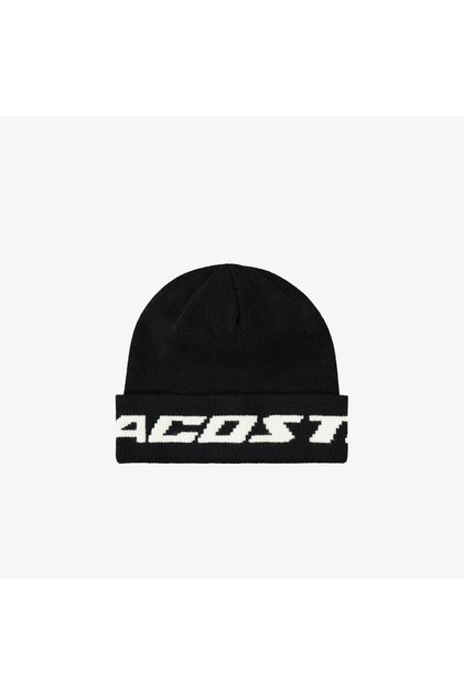 Men's Patterned Black Beanie