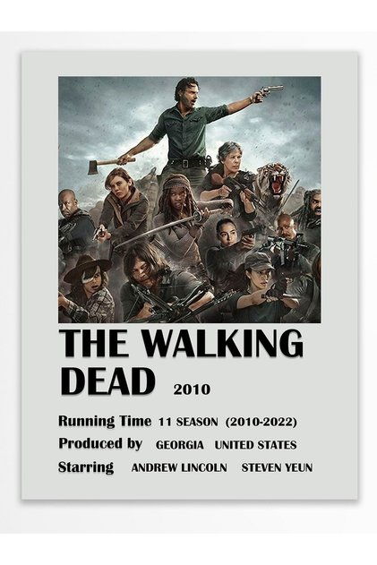 The Walking Dead - Çerçevesiz Poster - Duvar Dekoru - Dizi Ve Film Afiş Posterleri - Kuşe Kağıt