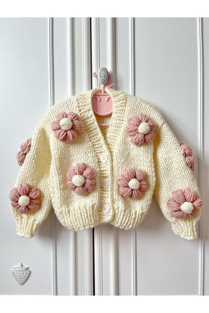 Hand-knitted Child-Baby cardigan